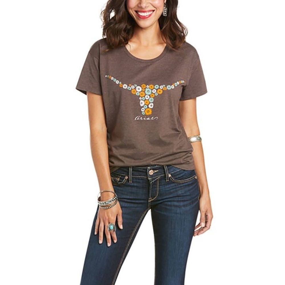 Ariat Daisies Longhorn Shirt Large